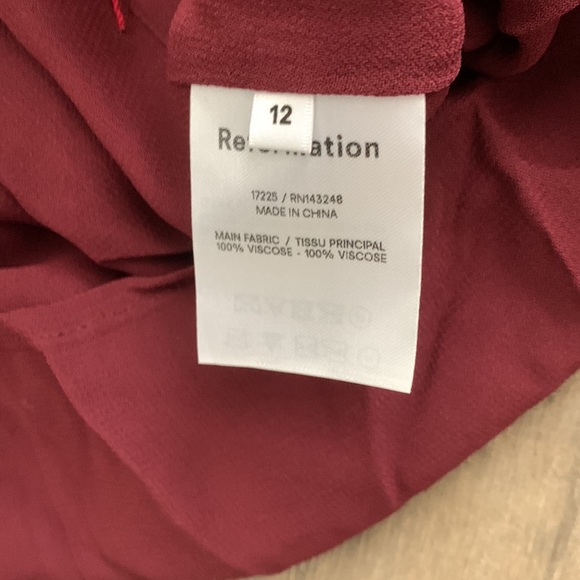 NEW Reformation Colette Midi Dress Size 12 - Picture 6 of 6